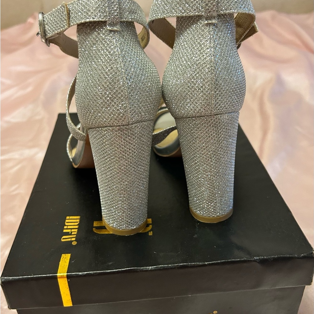 Silver Strappy Heels - Picture 5 of 8